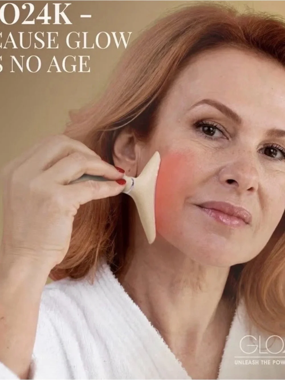 Rose Gold Neck & Face Massager with LED Therapy